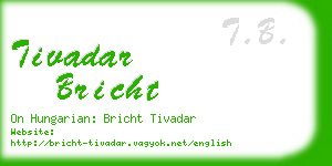 tivadar bricht business card